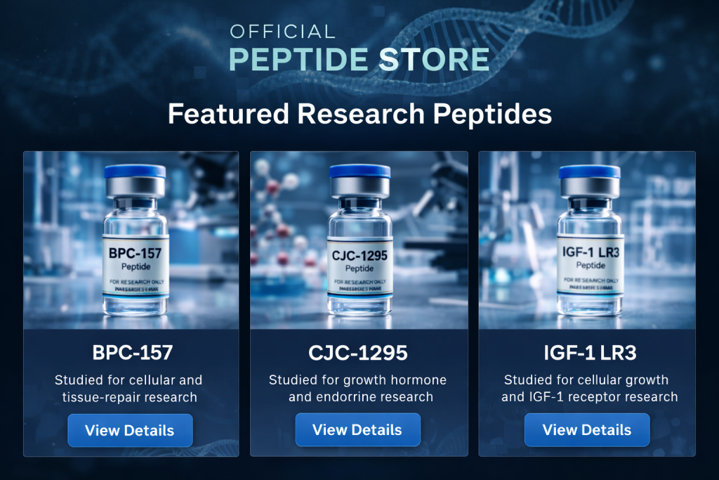 official peptide shop section image